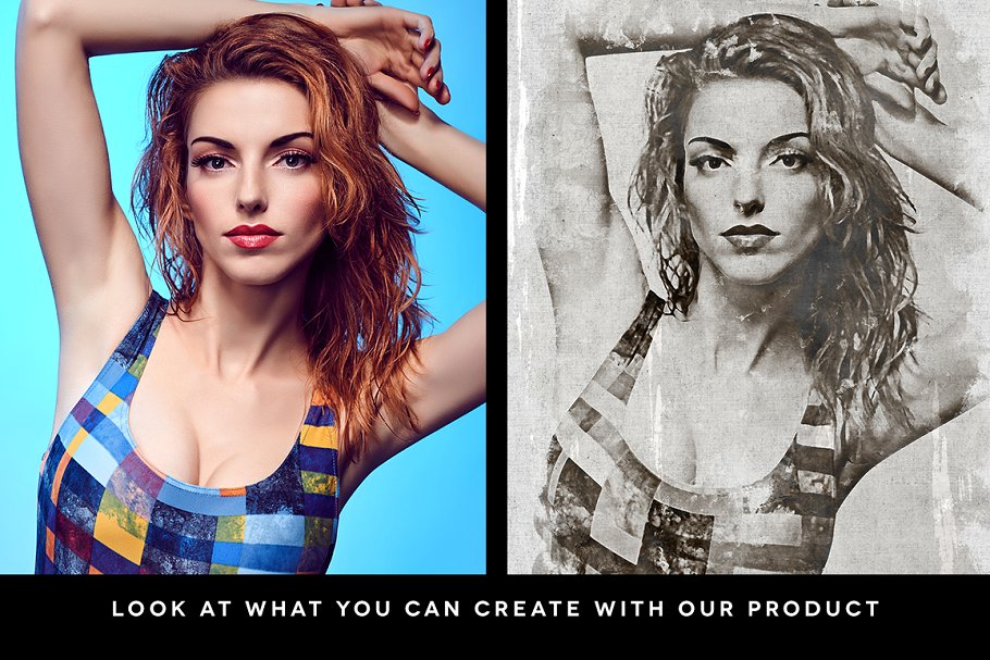 创意复古水彩油画照片效果 Old Art – Creative Template插图(1)