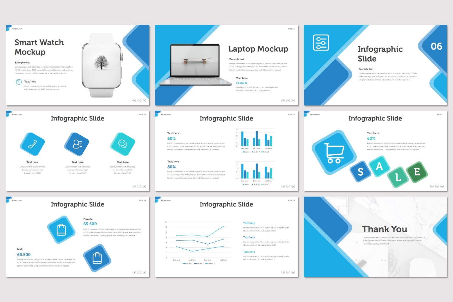 创意设计策划公司Keynote演示文稿设计模板 Ramon – Keynote Template插图(4)