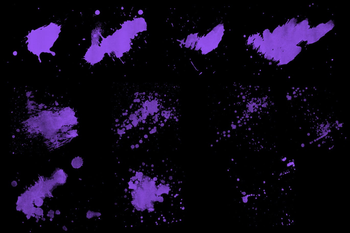 墨水飞溅泼墨图案纹理PS笔刷v4 Splatter Stamp Photoshop Brushes Vol. 4插图(1)