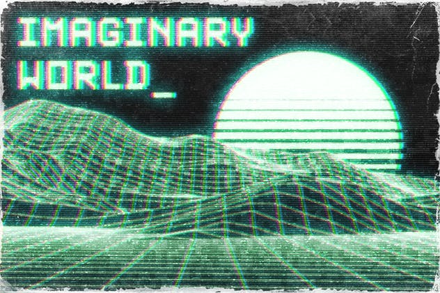 毛刺字体特效设计PSD模板 Photoshop Glitch Text Effects插图(6)