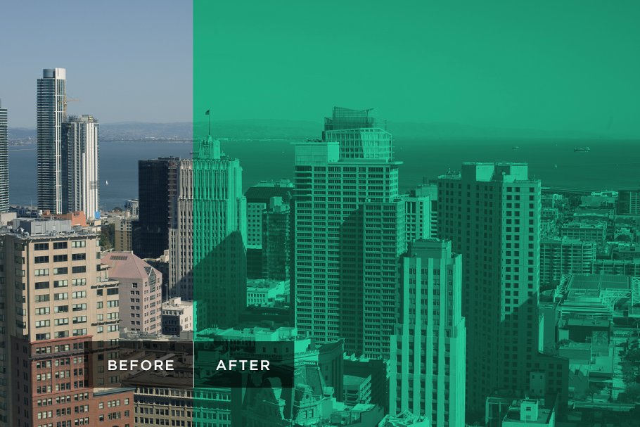 明亮双色调照片特效处理PS动作 Bright Duotone Photoshop Actions插图(2)