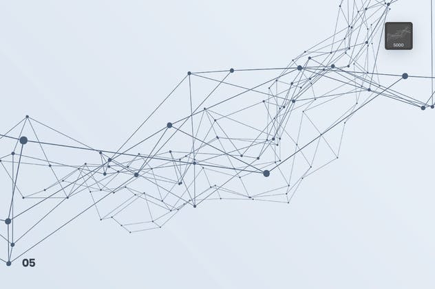 带连接线粒子抽象图形PS笔刷 Particles with Connected Lines Photoshop Brushes插图(5)