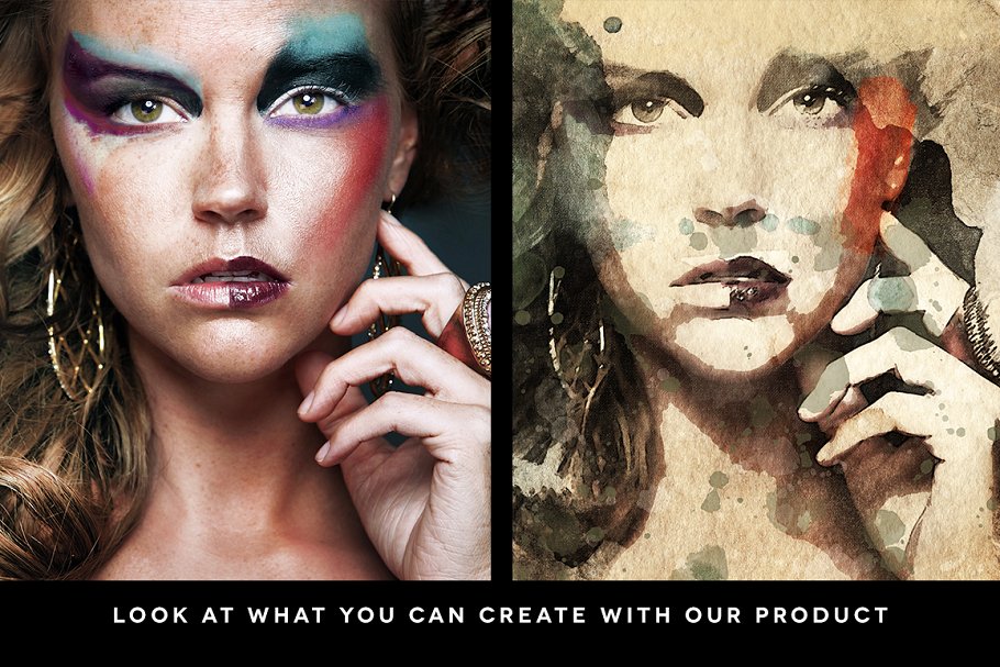 复古水彩绘画效果PS笔刷+纹理 Watercolor Painting Studio Vol. 04插图(1)