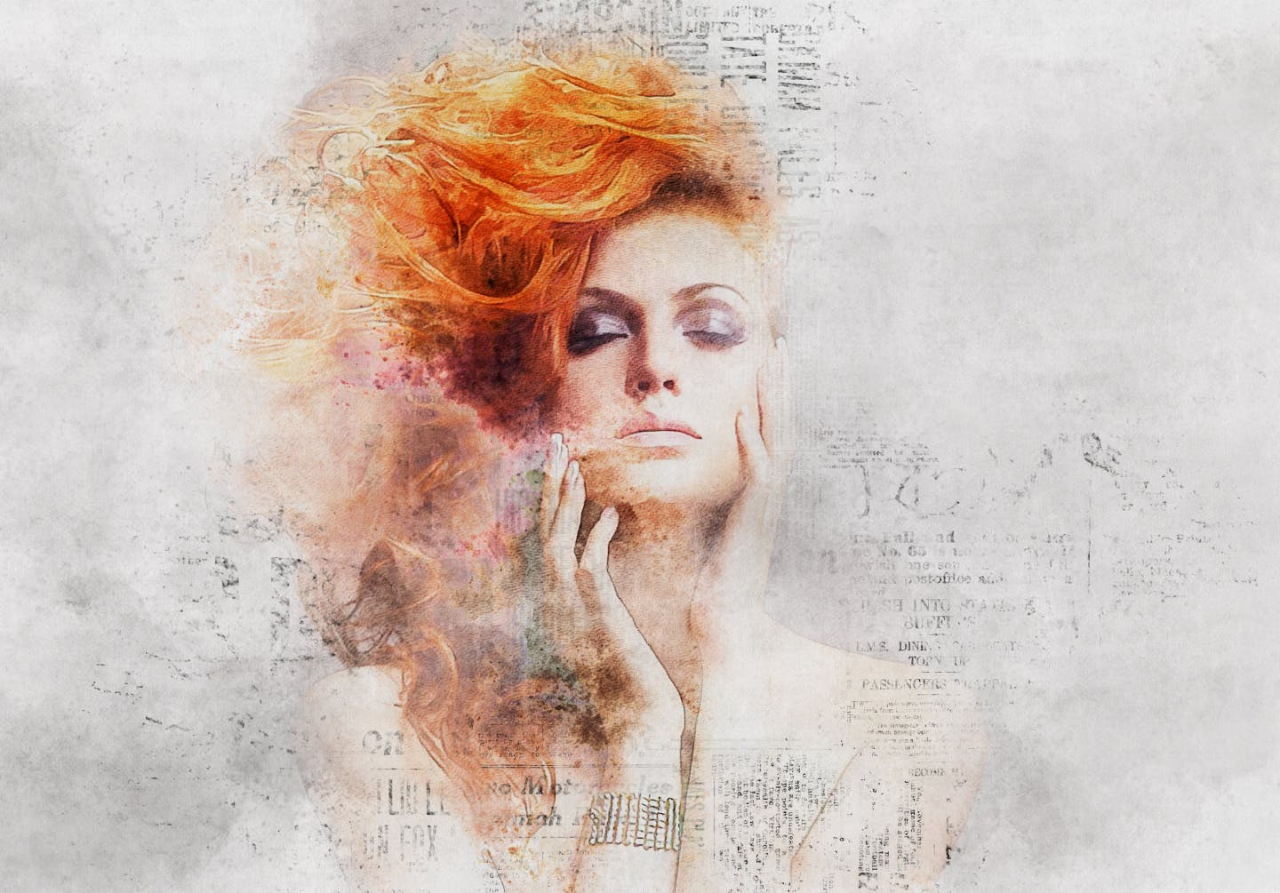 复古手绘背景特效艺术效果PS动作 Retro Print CS4+ Photoshop Action插图(1)