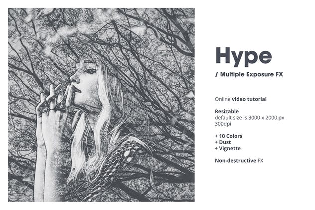 炫酷多重曝光效果照片处理PS图层样式 Hype | Multiple Exposure FX插图(5)