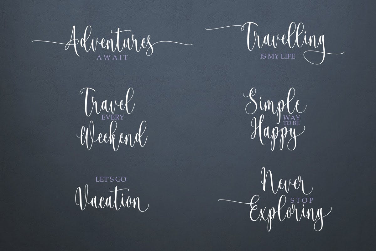 梦幻连笔英文书法字体 Josephira Fancy Script Font插图(11)