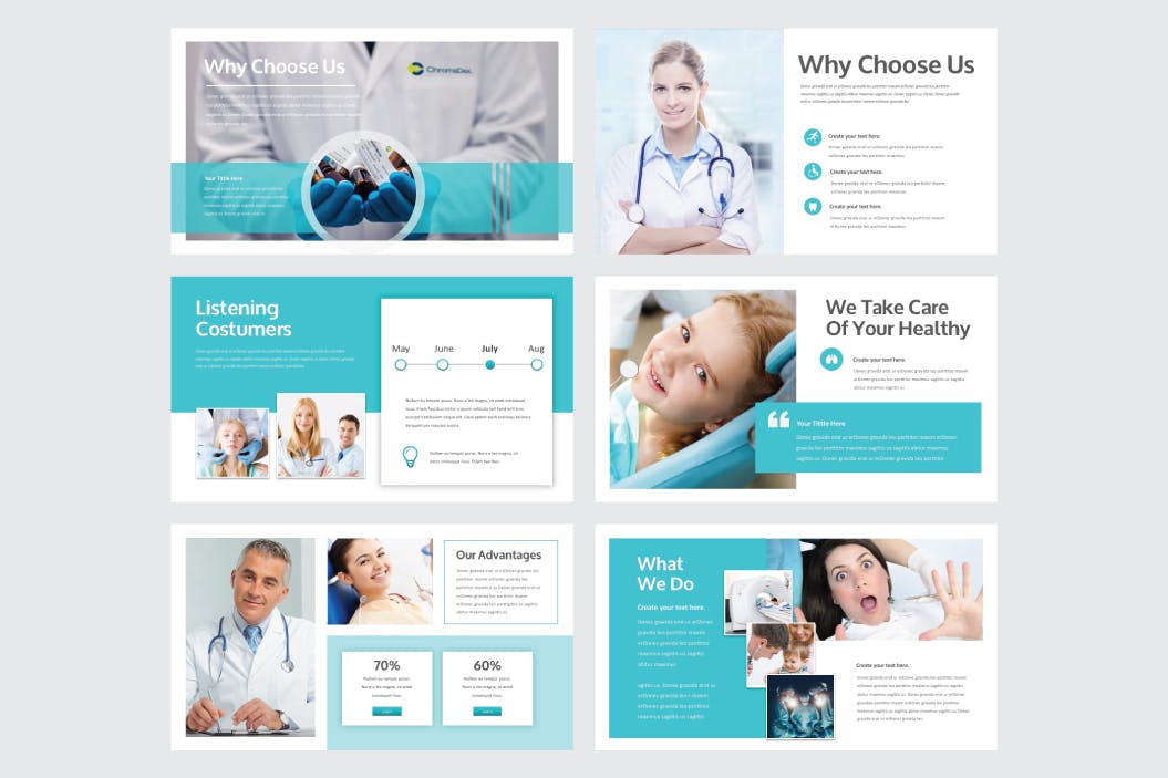 医疗健康主题谷歌幻灯片素材 HEALTH MEDICAL CLINIC – Google Slide Template V255插图(2)