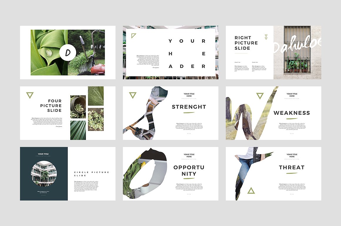 素材库下午茶：绿色环保主题的PPT模版下载[PPTX]插图(3)