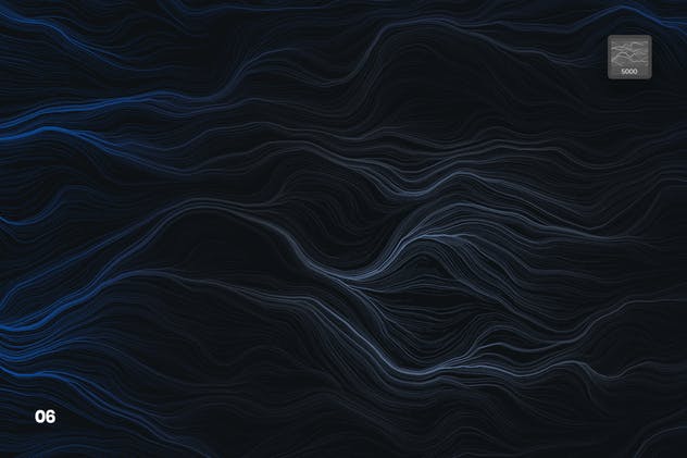 10款高分辨率抽象数流体线条PS笔刷 Digital Perlin Flow Fields Photoshop Brushes插图(6)