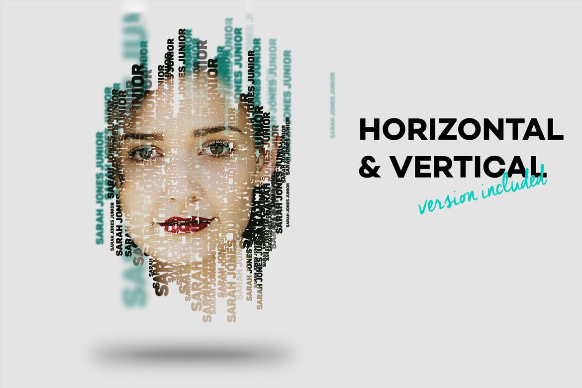 极具视觉冲击力的高端肖像文字PS图层样式插图