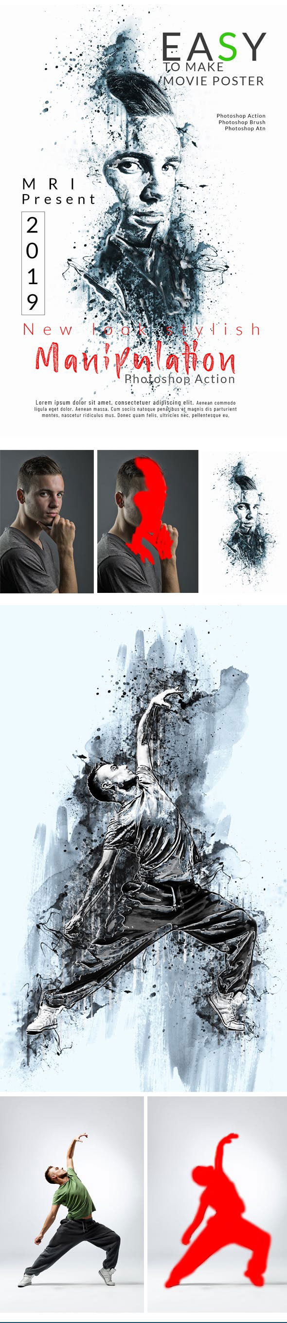 炫酷水墨照片效果的PS动作 Ink Manipulation Photoshop Action [atn]插图