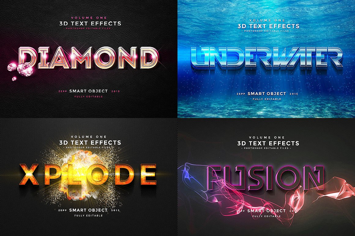 素材库下午茶：150款3D文字效果的PS图层样式 150 3D Text Effects for Photoshop–2.61 GB插图(27)