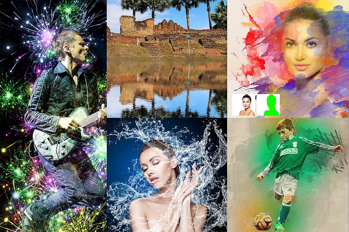 炫酷震撼漂亮PS动作大合集 Mega Bundle Photoshop Action插图(10)