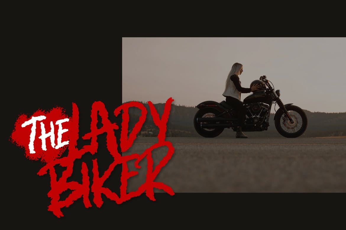 撕纸风格干笔刷英文艺术字体素材库精选 Campbell – Rough Brush Font插图(2)