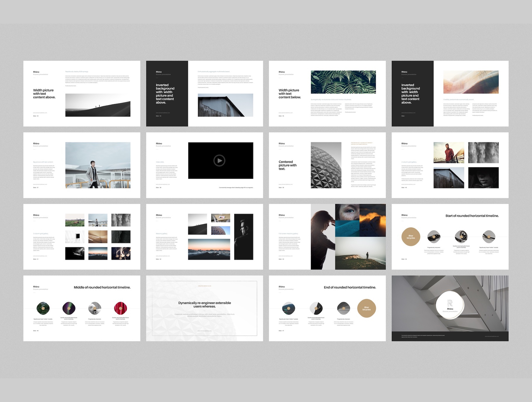 素材库下午茶：时尚高端多用途的素材库精选Keynote模板插图(7)