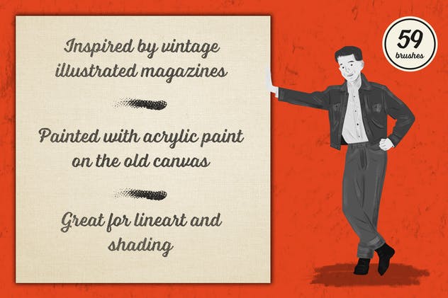 油画数码创作必备AI笔刷合集 Preppy Art Brushes for Adobe Illustrator插图(1)