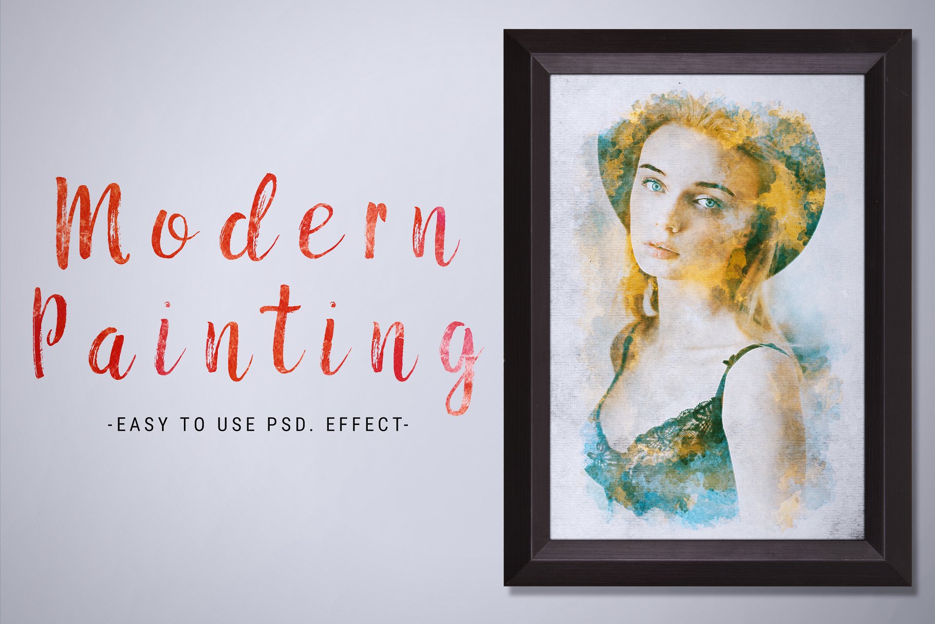 现代油画效果PS动作 Modern Painting Template插图