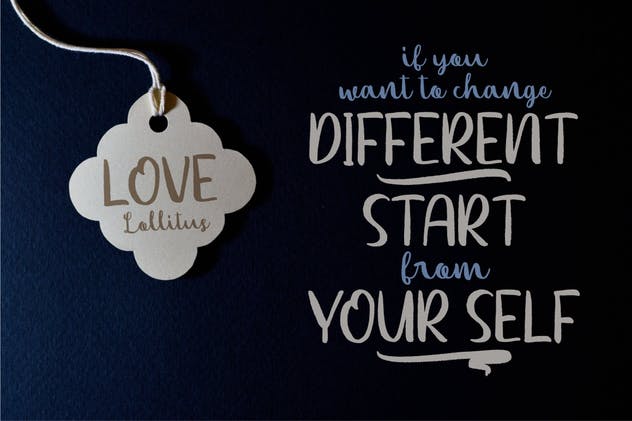 现代时尚字体二重奏：手写字体&无衬线字体 Lollitus Font Duo插图(7)