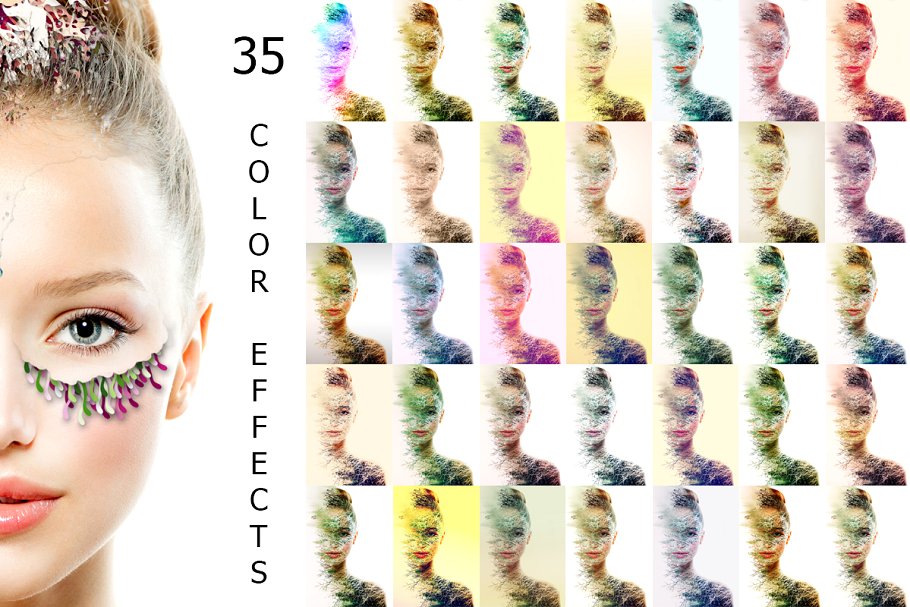 抽象化人脸照片处理 PS 动作 Displacement – Ps Actions插图(4)