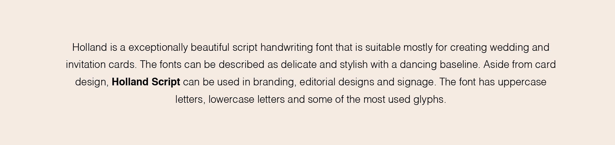 会“跳舞”的英文浪漫书法字体 Holland Script Handwriting Font插图(3)