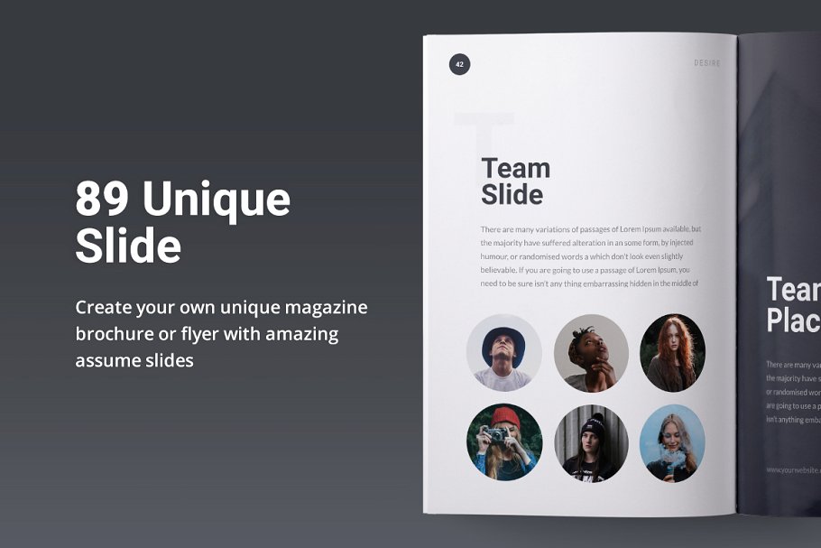 A4立式创意幻灯片模板 A4 | Desire Keynote Presentation [Keynote适用]插图(1)