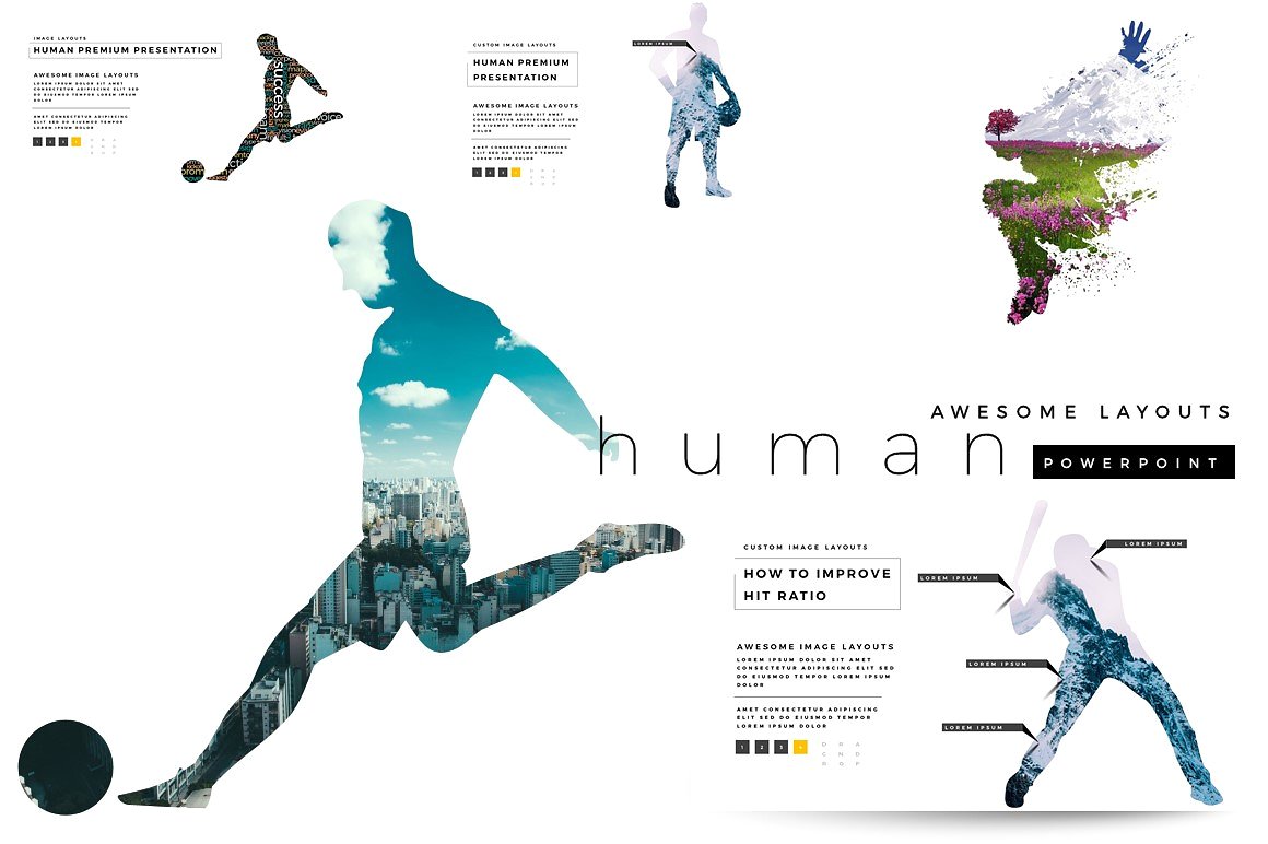 飞溅震撼视觉的PPT模板下载插图(4)