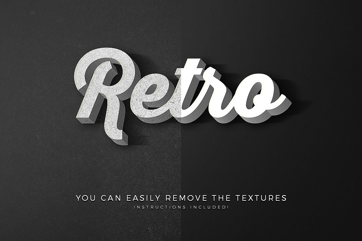 素材库下午茶：150款3D文字效果的PS图层样式 150 3D Text Effects for Photoshop–2.61 GB插图(9)