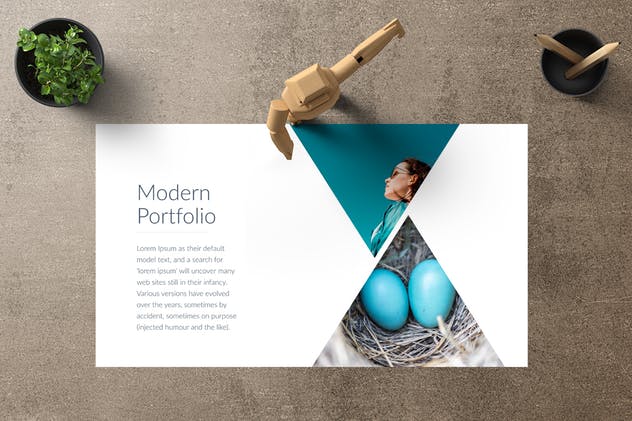 时尚摄影/时尚服饰主题PPT幻灯片设计模板 PANDAWA Powerpoint Template插图(2)