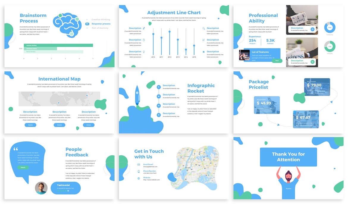 创业项目路演/融资计划书素材库精选Keynote模板 Orecana – Startup Keynote Template插图(3)