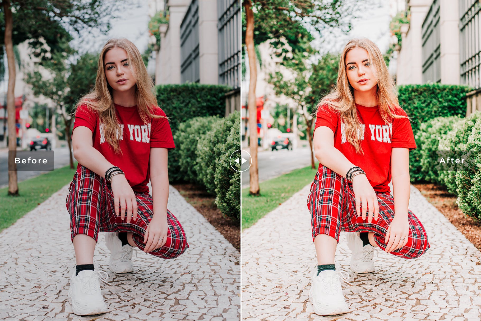 唯美明快暖色调人像摄影后期处理LR预设 Supreme Mobile & Desktop Lightroom Presets插图(2)