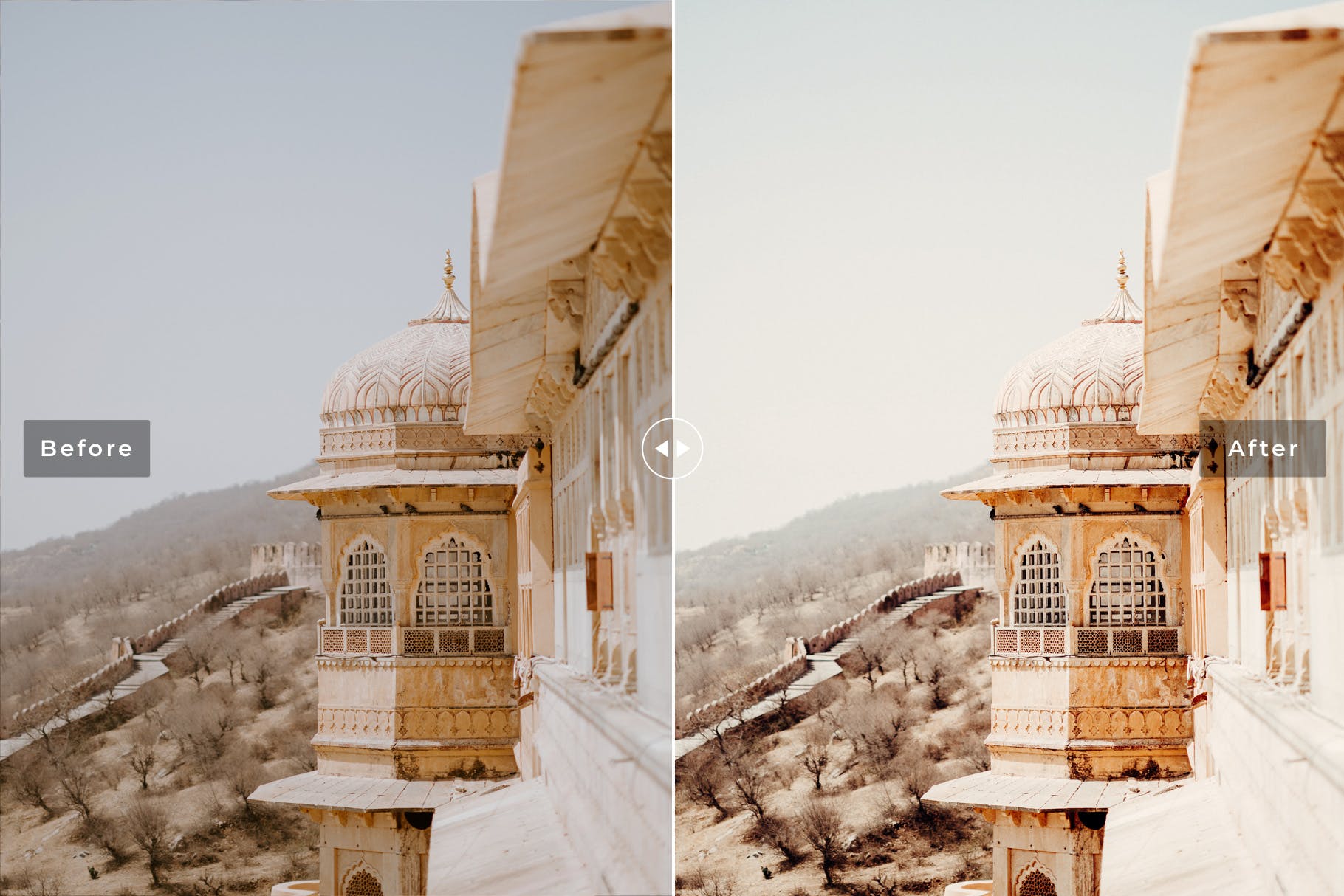 斋浦尔特色风景旅行拍摄后期调色Lightroom预设 Jaipur Mobile & Desktop Lightroom Presets插图(3)