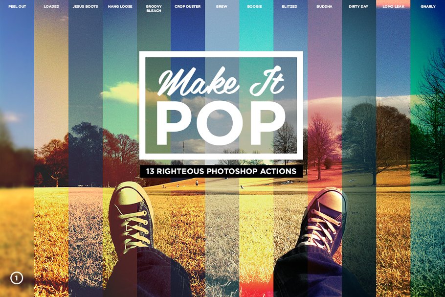 复古照片特效PS动作 Make it pop photoshop actions插图