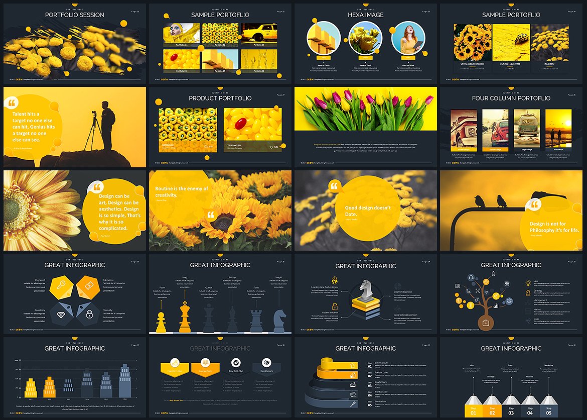 素材库下午茶：时尚富有激情的多功能keynote幻灯片演示模版插图(2)
