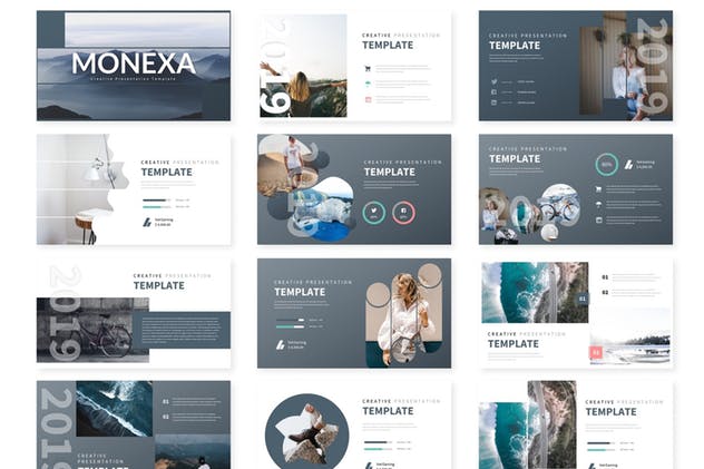 企业品牌宣传Google Slides幻灯片模板 Monexa – Google Slide Template插图(1)