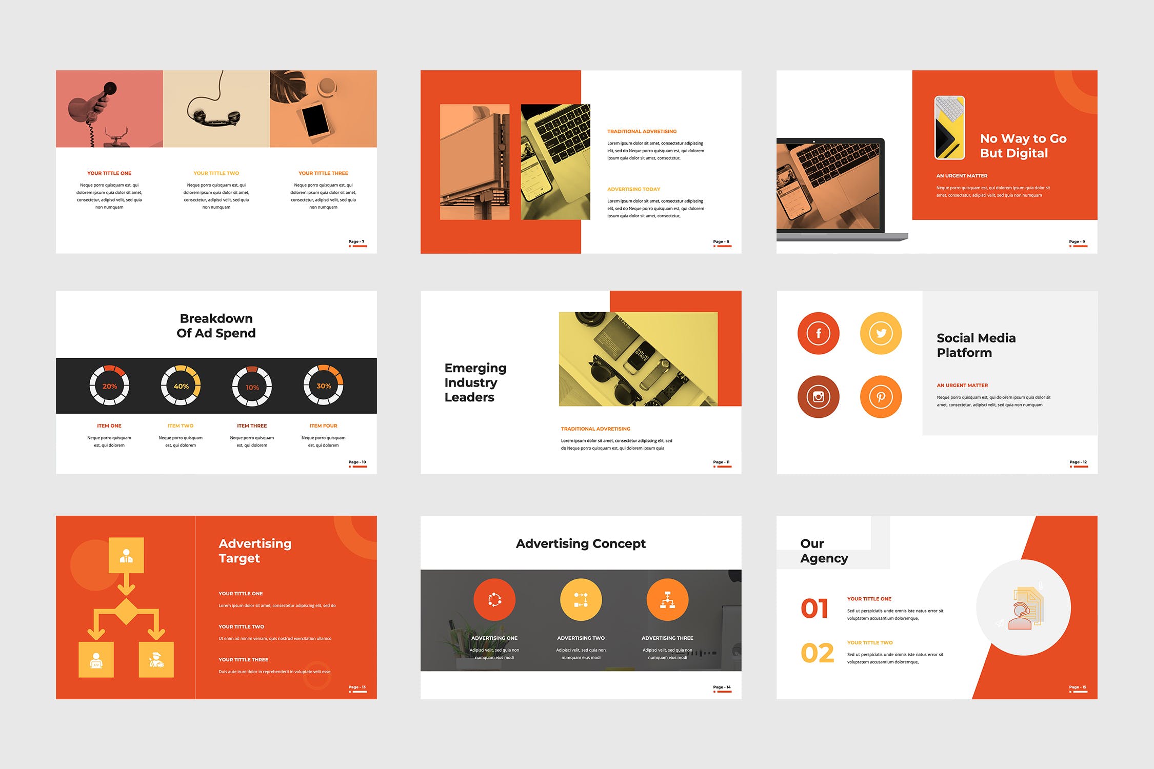 市场营销/广告业务主题素材库精选Keynote模板模板 Advertise – Keynote Presentation插图(2)