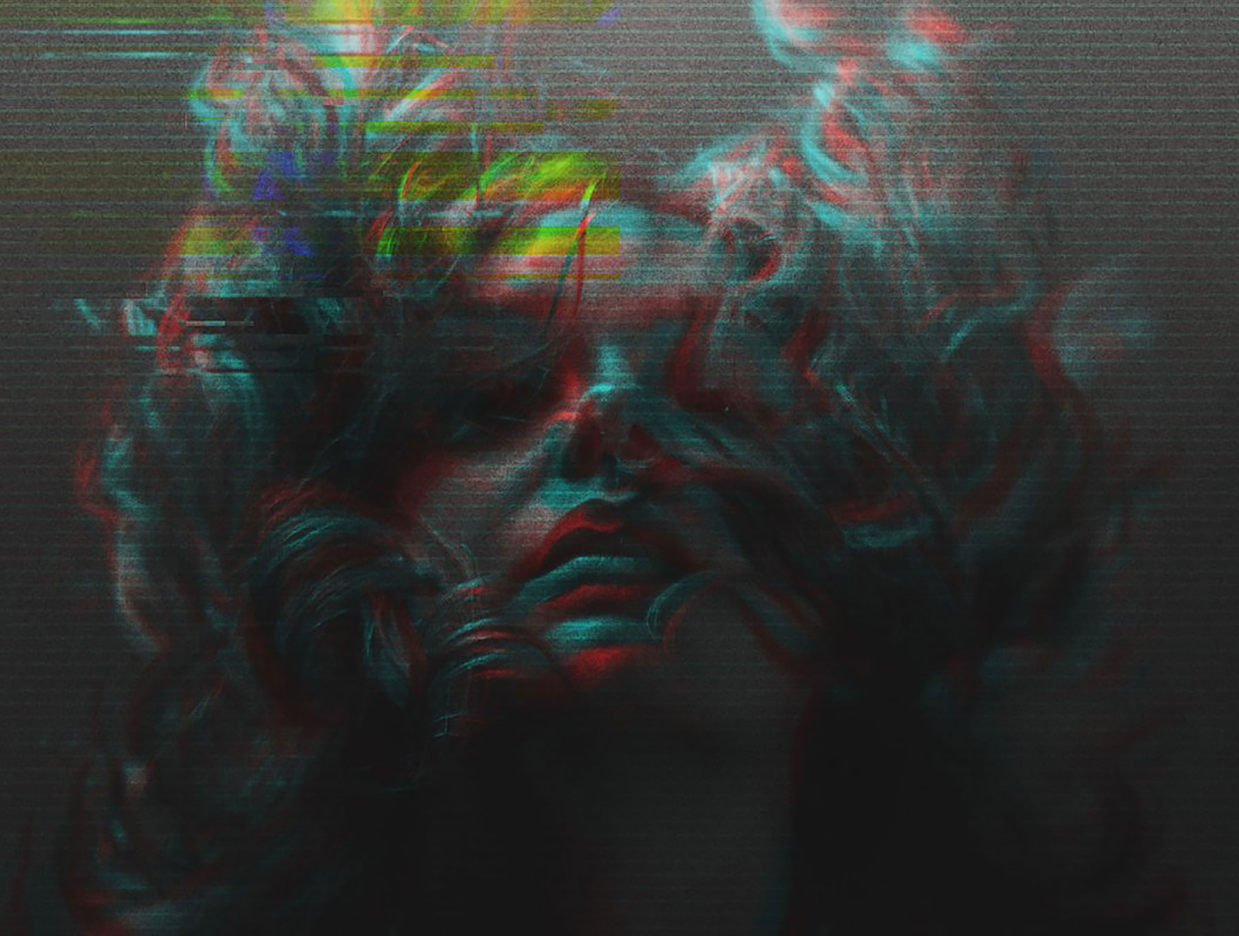 素材库下午茶:小故障/失真特效Photoshop动作插图(1)