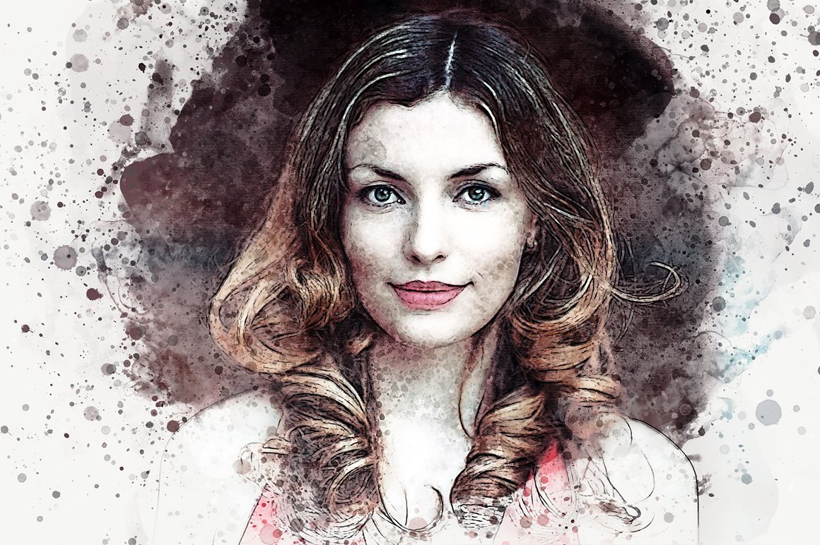 精美多彩水墨画PS动作 Artist Studio Watercolor Actions插图(6)