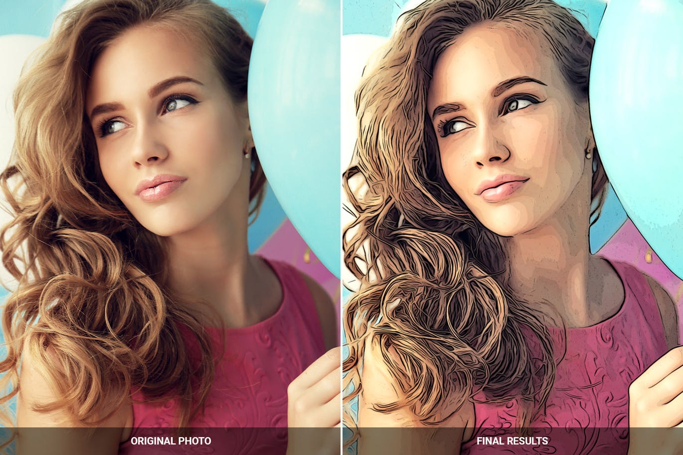 PS油画效果及卡通油画一键生成PS动作 MicroPro Cartoon Oil Photoshop Action插图(9)