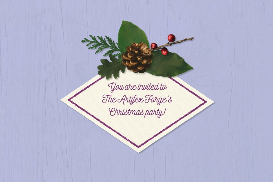 圣诞节矢量花卉AI笔刷 The Vector Florist – Brushes: Winter插图(4)