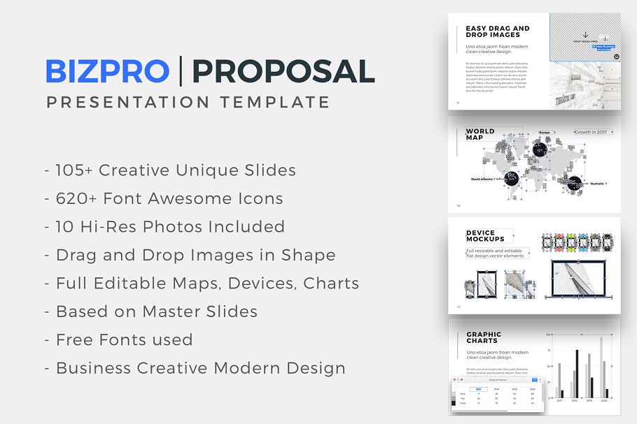项目投标竞标谷歌幻灯片模板 BizPro. Google Slides Template +Gift插图(13)