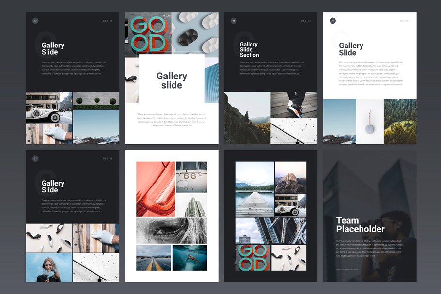 A4立式创意幻灯片模板 A4 | Desire Keynote Presentation [Keynote适用]插图(7)