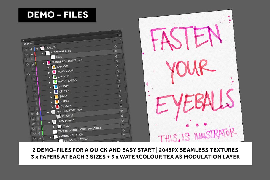 真实水彩画笔笔画AI笔刷 REAL WATERCOLOR FOR Ai插图(2)