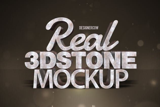 炫酷金属3D特效PSD样机模板v1 Real 3D text Mockups V1插图(4)