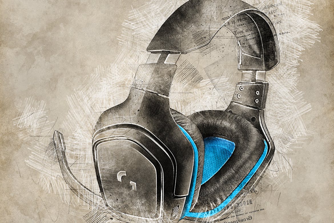 铅笔素描艺术插画效果素材库精选PS动作 Pencil Sketch 3 Photoshop Action插图(2)