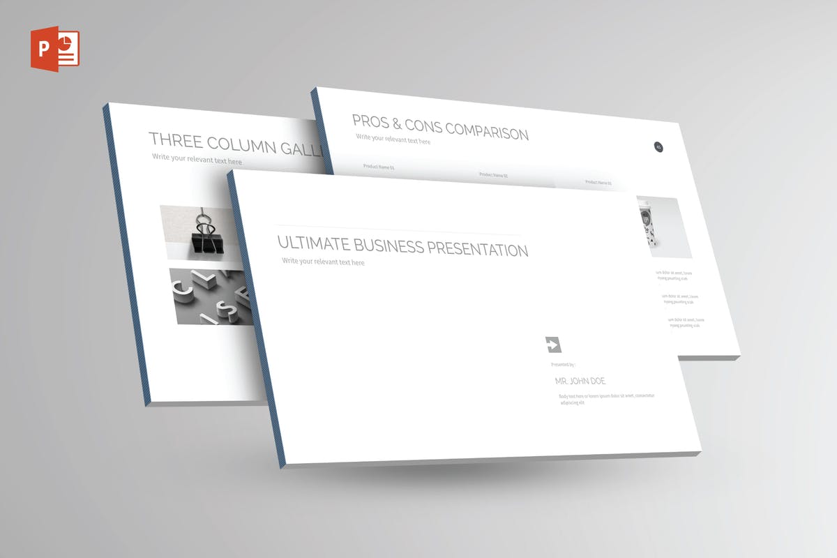 极简多用途企业PPT模板Vol.6 Multipurpose Powerpoint Template V.06插图