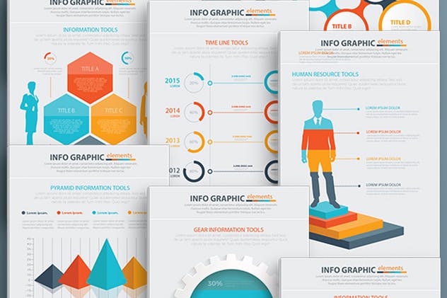 17页信息图表幻灯片数据信息制作模板 Infographic 17 Pages插图(2)