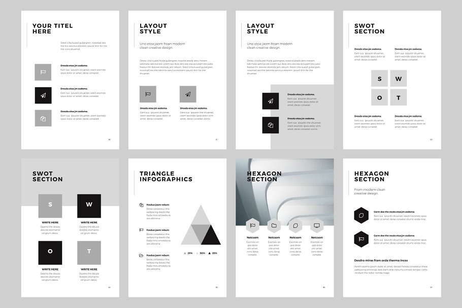 简洁，现代和极简主义Keynote幻灯片模板 NORS A4 Vertical Keynote + 20 Photos插图(16)