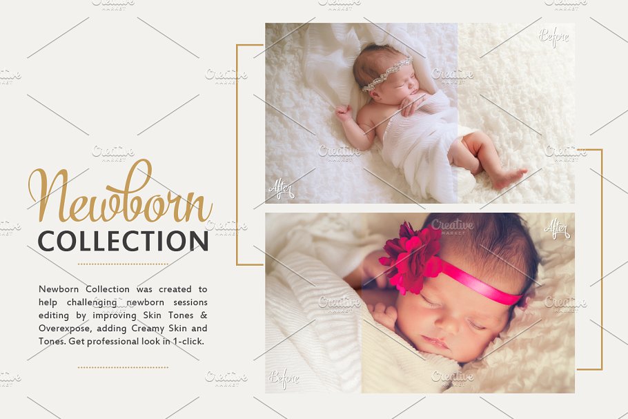 婴儿&儿童摄影照片后期处理PS动作 Baby & Child Photoshop Actions插图(1)