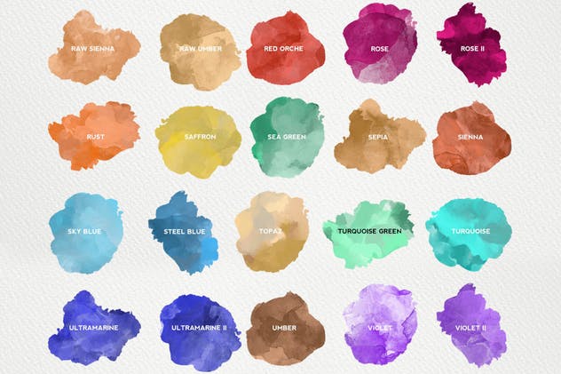 精美水彩插画设计素材包 for AI Watercolor KIT for Illustrator插图(6)