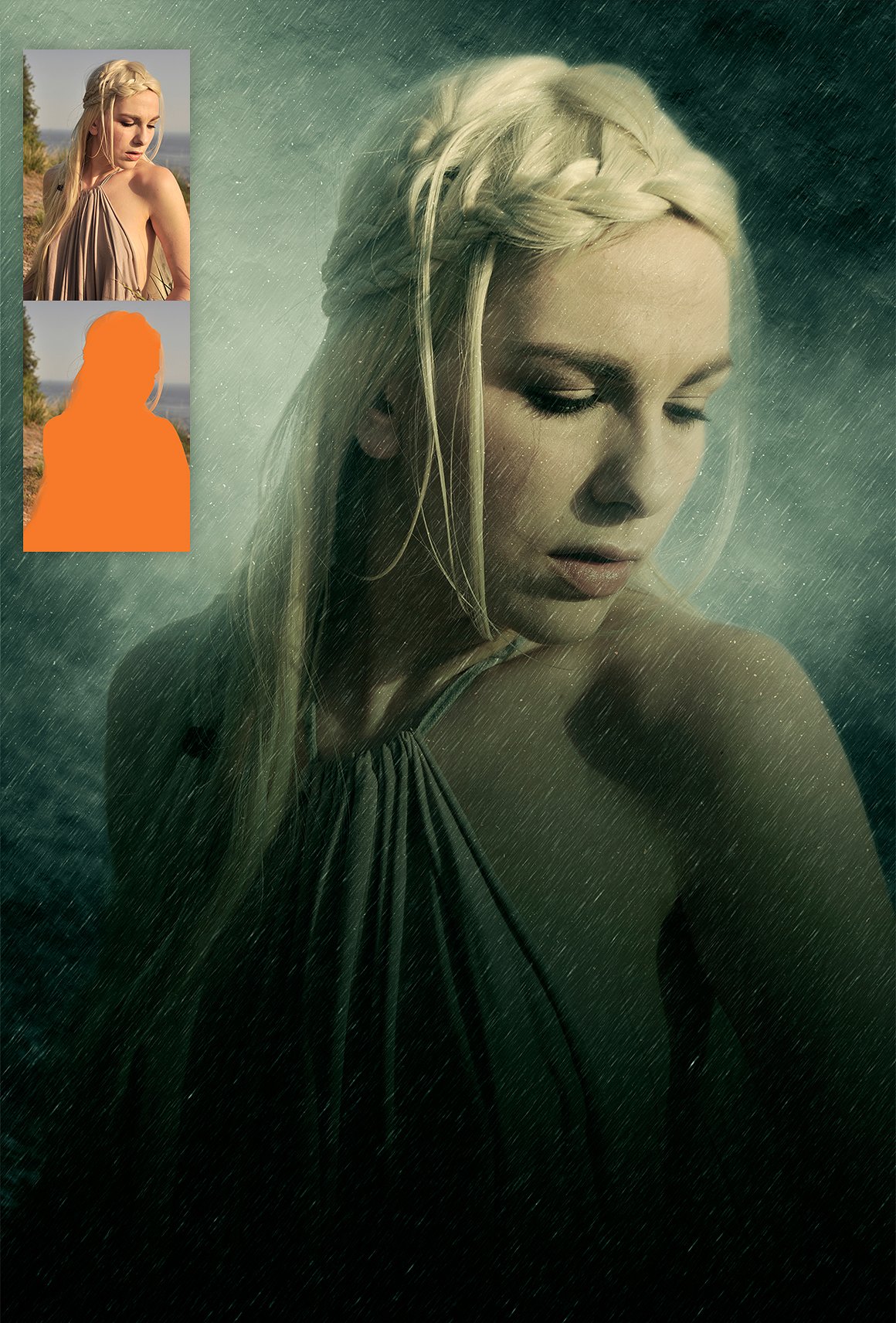 逼真的下雨特效PS动作 Rain Photoshop Action插图(5)